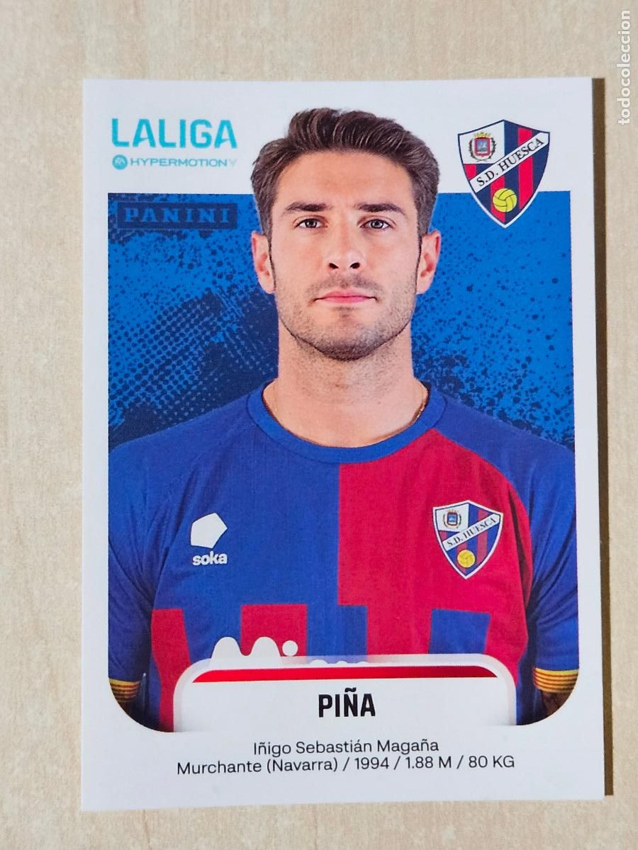 Cromos de F&uacute;tbol: N&ordm; 236 PI&Ntilde;A - HUESCA - CROMO - LIGA HYPERMOTION 2025 2026 SEGUNDA DIVISION 25 26