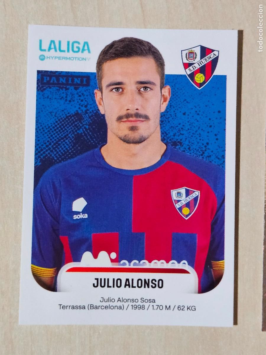 Cromos de F&uacute;tbol: N&ordm; 239 JULIO ALONSO - HUESCA - CROMO - LIGA HYPERMOTION 2025 2026 SEGUNDA DIVISION 25 26
