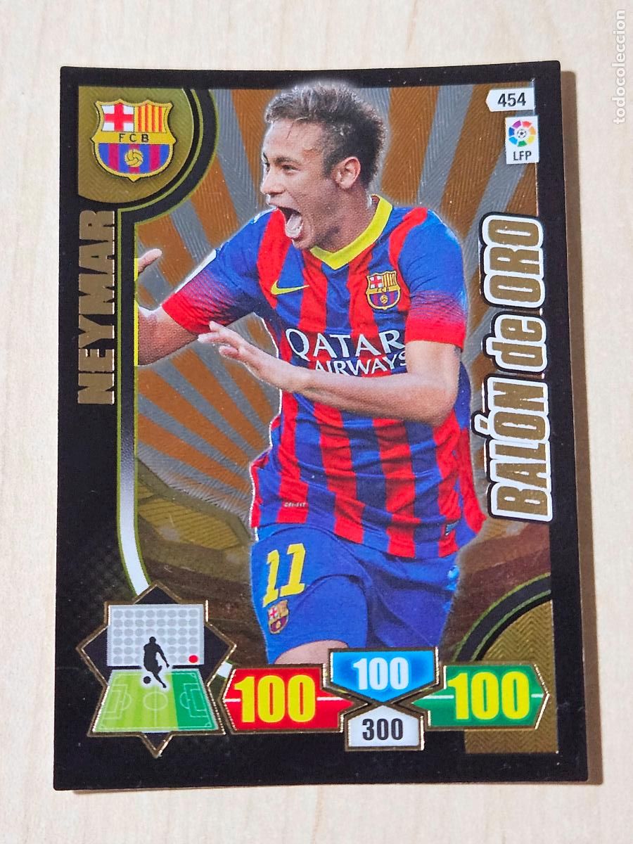 Cromos de F&uacute;tbol: FICHA N&ordm; 454 NEYMAR - ADRENALYN 13 14 - PANINI 2013 -14 - CROMO - BALON DE ORO