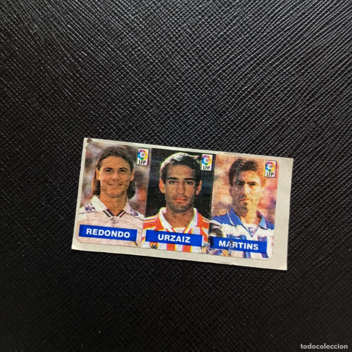 Cartes &agrave; collectionner de Football: REDONDO REAL MADRID URZAIZ MARTINS CHICLE VIDAL 1996 1997 FUTBOL 96 97 - SIN PEGAR -A206 PG72