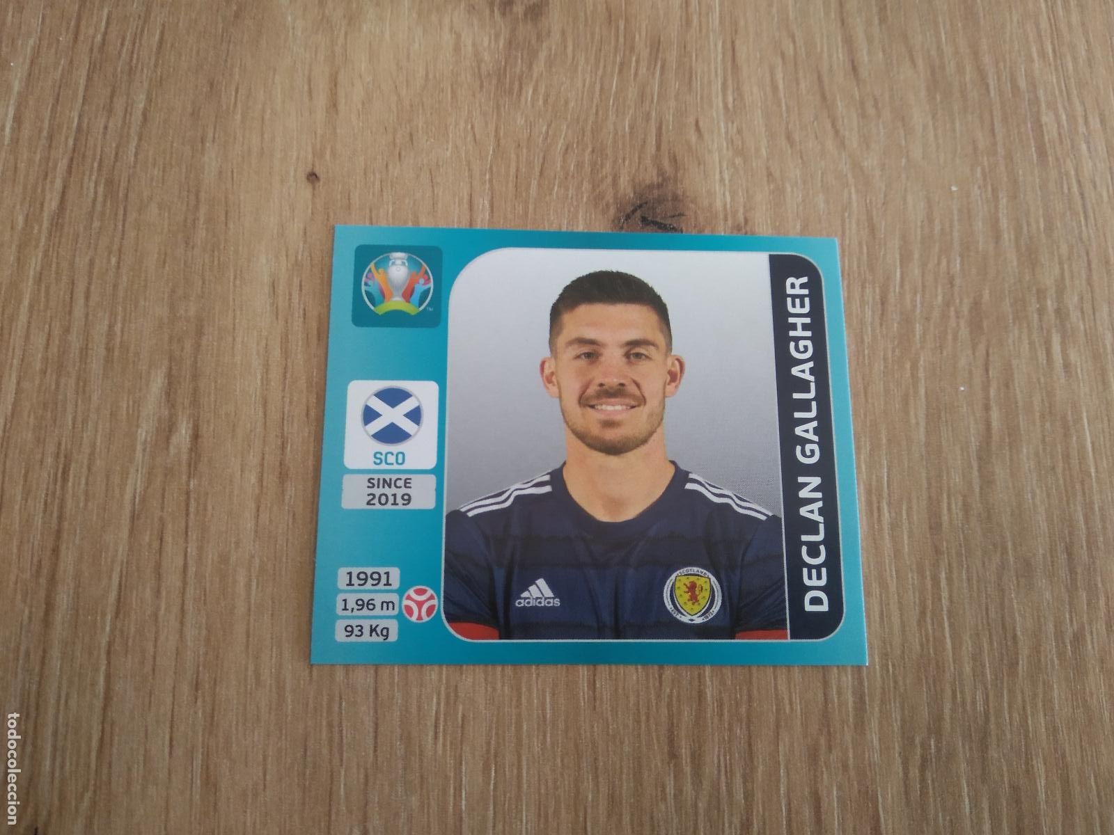 Cromos de F&uacute;tbol: 422 DECLAN GALLAGHER ESCOCIA CROMO PANINI EURO 2020 EUROCOPA FUTBOL TOURNAMENT VERSI&Oacute;N AZUL