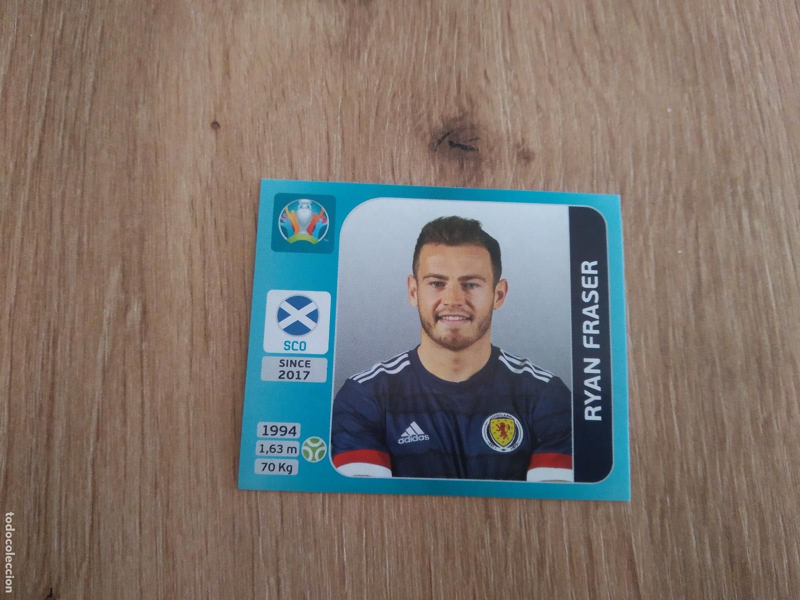 Cromos de F&uacute;tbol: 437 RYAN FRASER ESCOCIA CROMO PANINI EURO 2020 EUROCOPA FUTBOL TOURNAMENT VERSI&Oacute;N AZUL