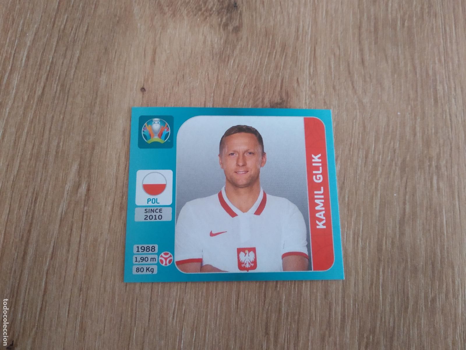 Cromos de F&uacute;tbol: 444 KAMIL GLIK POLONIA CROMO PANINI EURO 2020 EUROCOPA FUTBOL TOURNAMENT VERSI&Oacute;N AZUL