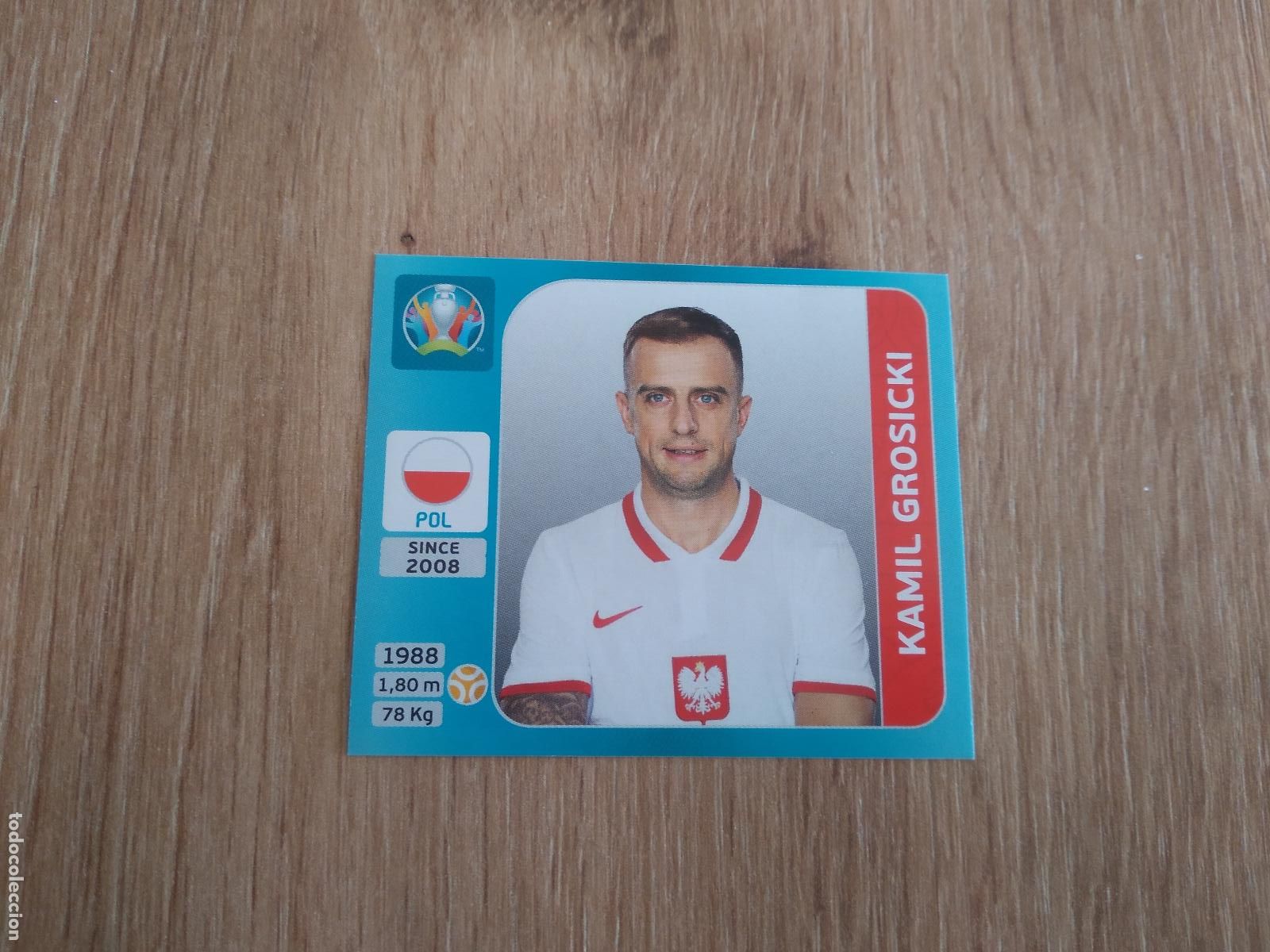 Cromos de F&uacute;tbol: 450 KAMIL GROSICKI CROMO PANINI EURO 2020 EUROCOPA FUTBOL TOURNAMENT VERSI&Oacute;N AZUL