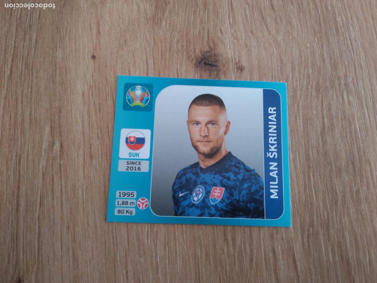 Cromos de F&uacute;tbol: 479 MILAN SKRINIAR ESLOVAQUIA CROMO PANINI EURO 2020 EUROCOPA FUTBOL TOURNAMENT VERSI&Oacute;N AZUL
