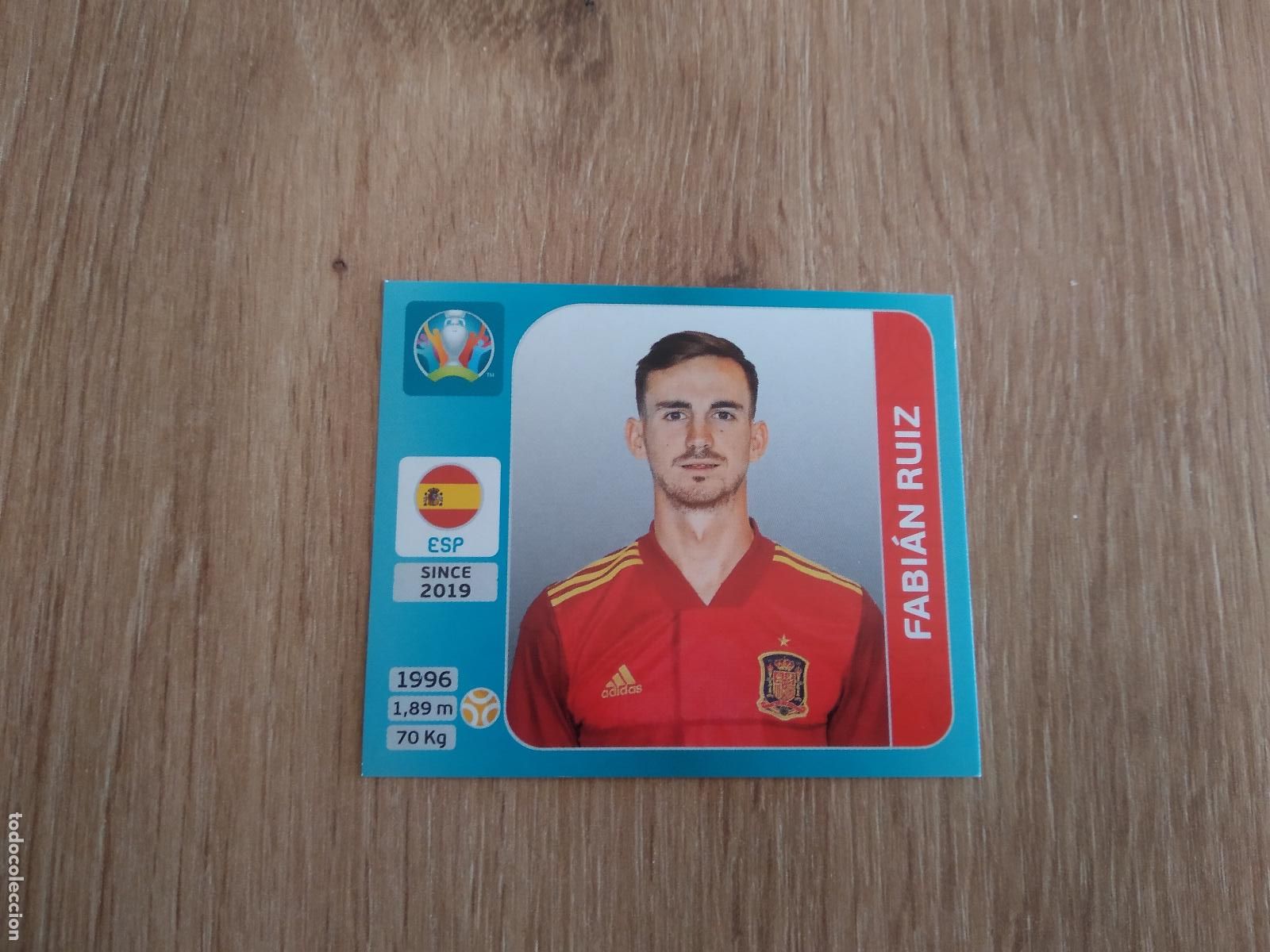 Cromos de F&uacute;tbol: 506 FABIAN RUIZ ESPA&Ntilde;A CROMO PANINI EURO 2020 EUROCOPA FUTBOL TOURNAMENT VERSI&Oacute;N AZUL