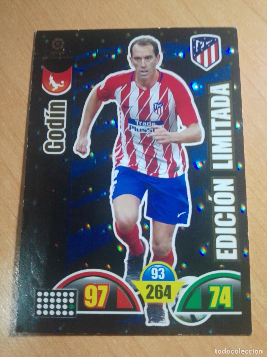Cromos de F&uacute;tbol: GODIN EDICION LIMITADA DEL ATLETICO DE MADRID ADRENALYN XL 2017 2018 NUEVA