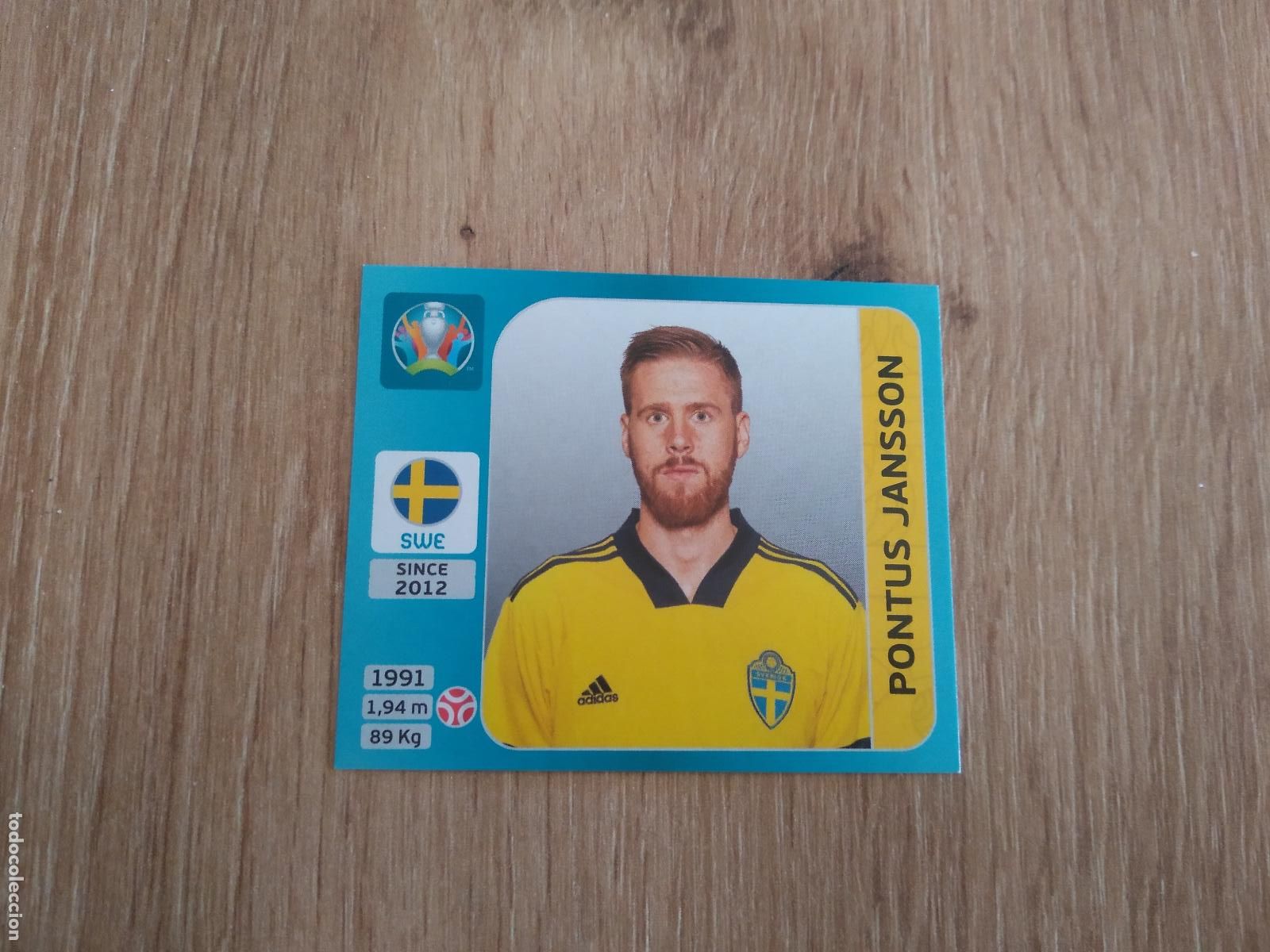Football Stickers: 533 PONTUS JANSSON suecia CROMO PANINI EURO 2020 EUROCOPA FUTBOL TOURNAMENT VERSI&Oacute;N AZUL