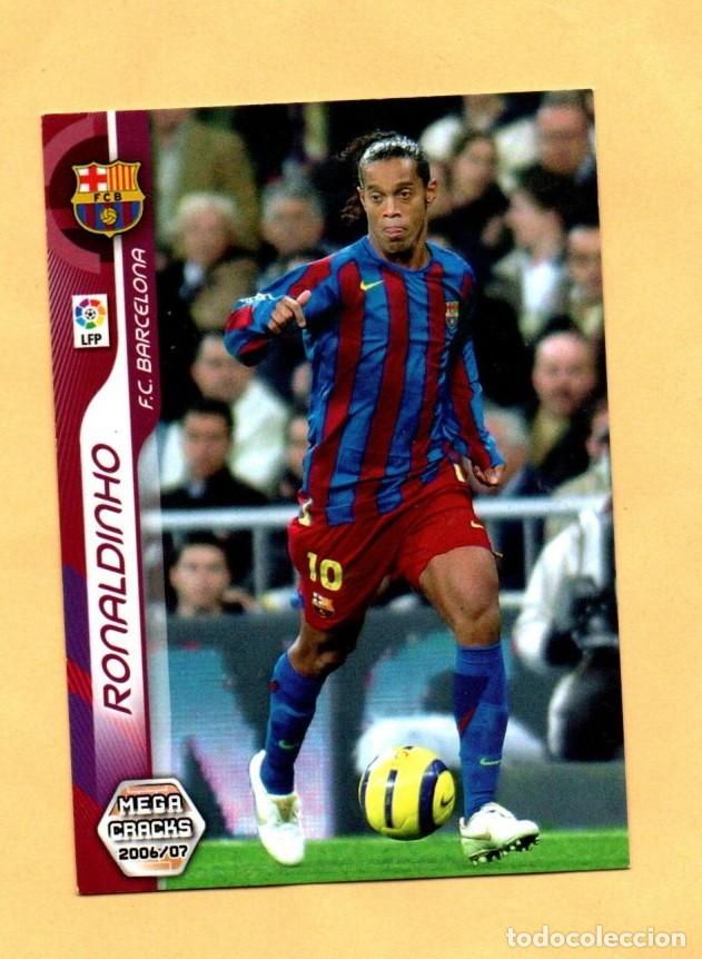 Football Stickers: MEGACRACKS 2006-2007 RONALDINHO 52 LIGA 06/07 F.C.BARCELONA