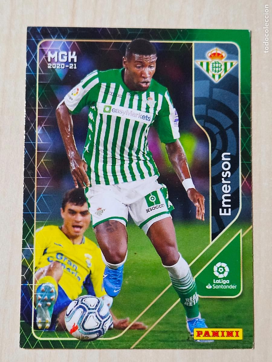 Cromos de F&uacute;tbol: CROMO N&ordm; EMERSON - MEGACRACKS 2020 21 - REAL BETIS - CON PEDRI EN SUELO