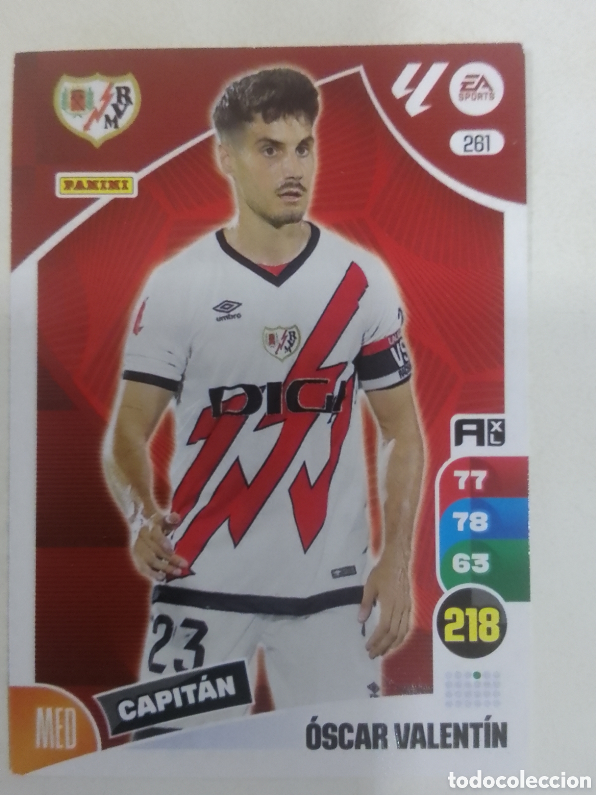 Cromos de F&uacute;tbol: Adrenalyn XL 2024-25 n&deg; 261 Os ar Valent&iacute;n &bull; Rayo Vallecano.