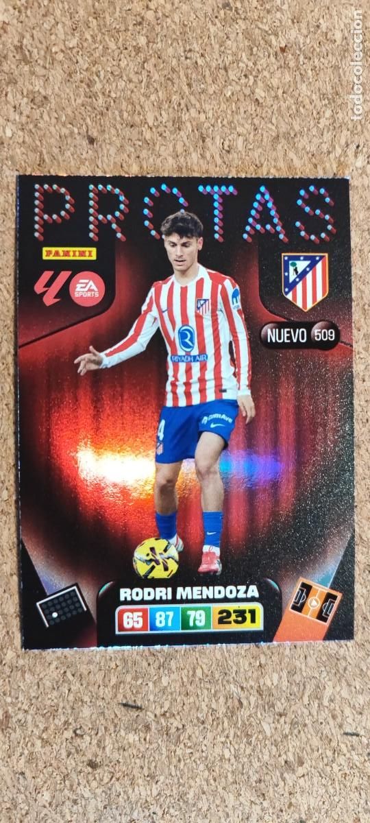 Cromos de F&uacute;tbol: ADRENALYN XL LA LIGA 25/26 CARD PROTAS RODRI MENDOZA AT MADRID # 509 PANINI