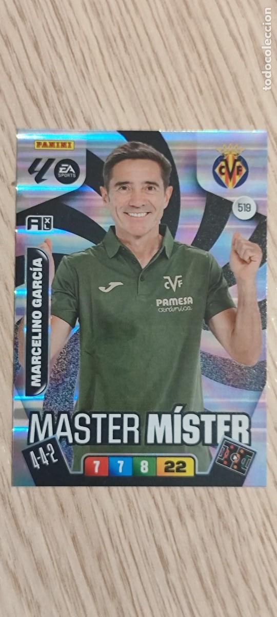Cromos de F&uacute;tbol: ADRENALYN XL LA LIGA 25/26 CARD MASTER MISTER MARCELINO VILLARREAL # 519 PANINI