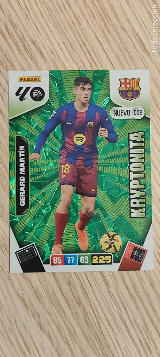 Cromos de F&uacute;tbol: ADRENALYN XL LA LIGA 25/26 CARD KRYPTONITA GERARD MARTIN FC BARCELONA # 502 PANINI
