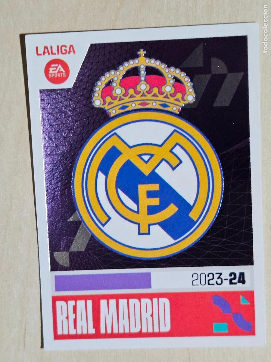 Cromos de F&uacute;tbol: 1 ESCUDO - CROMO - ESTE 2023 2024 - 23 24 - CROMO SIN PEGAR - REAL MADRID
