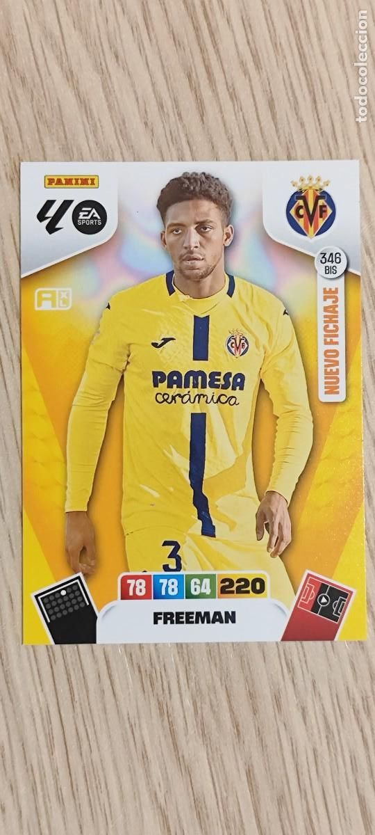 Cromos de F&uacute;tbol: ADRENALYN XL LA LIGA 25/26 CARD NUEVO FICHAJE FREEMAN VILLARREAL # 346BIS PANINI