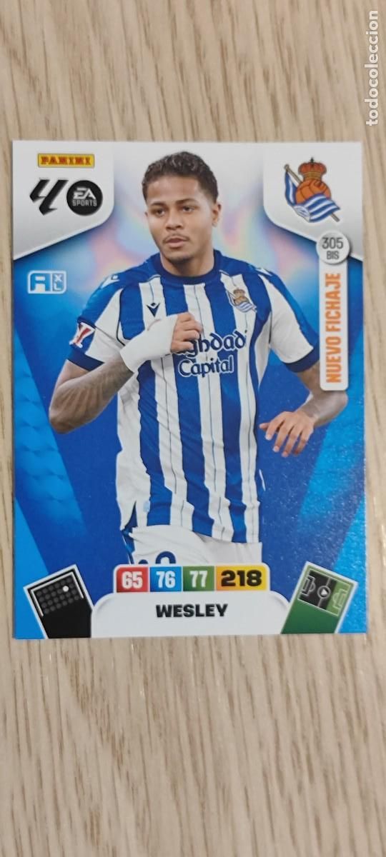 Cromos de F&uacute;tbol: ADRENALYN XL LA LIGA 25/26 CARD NUEVO FICHAJE WESLEY REAL SOCIEDAD # 305BIS PANINI