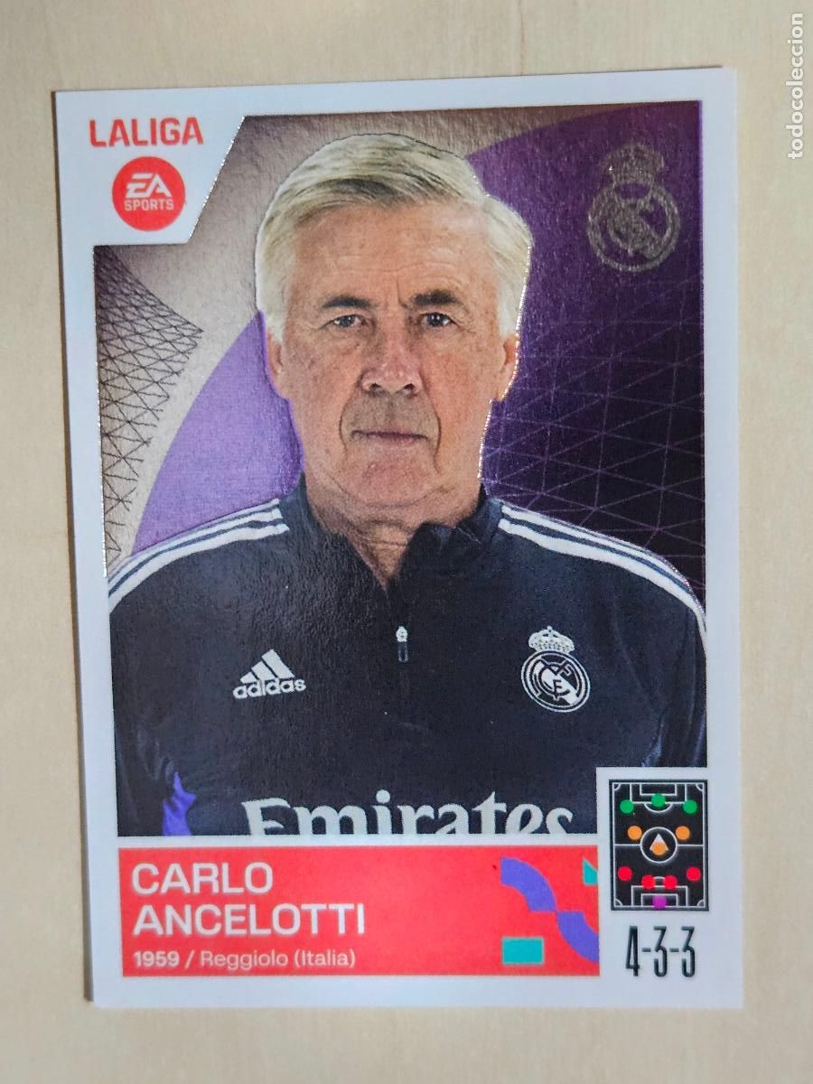 Cromos de F&uacute;tbol: 2 CARLO ANCELOTTI - CROMO - ESTE 2023 2024 - 23 24 - CROMO SIN PEGAR - REAL MADRID