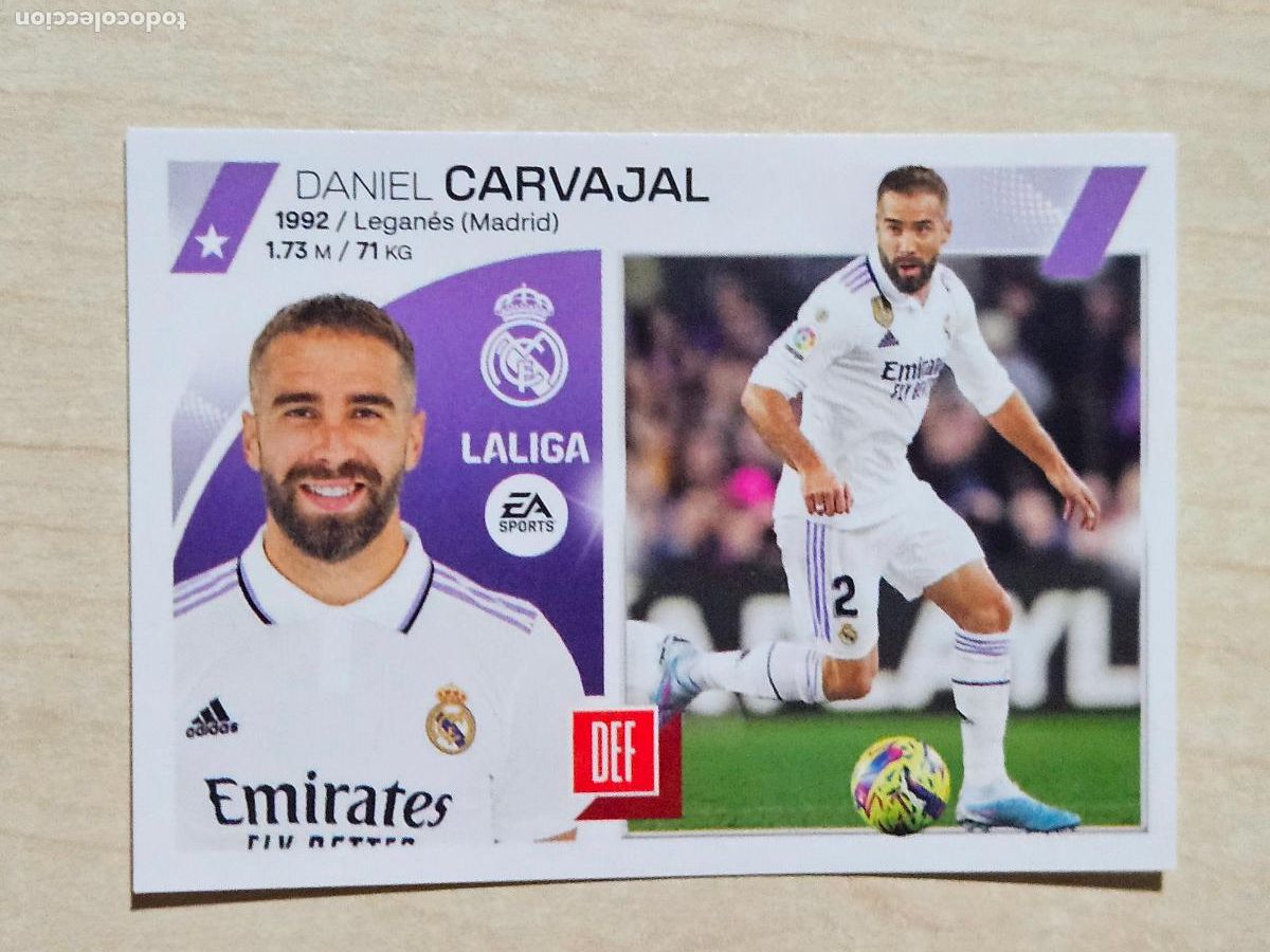 Cromos de F&uacute;tbol: 5 CARVAJAL - CROMO - ESTE 2023 2024 - 23 24 - CROMO SIN PEGAR - REAL MADRID