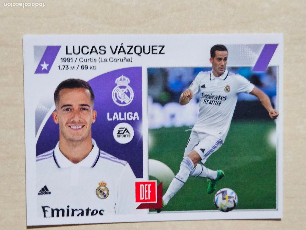 Cromos de F&uacute;tbol: 6 LUCAS VAZQUEZ - CROMO - ESTE 2023 2024 - 23 24 - CROMO SIN PEGAR - REAL MADRID