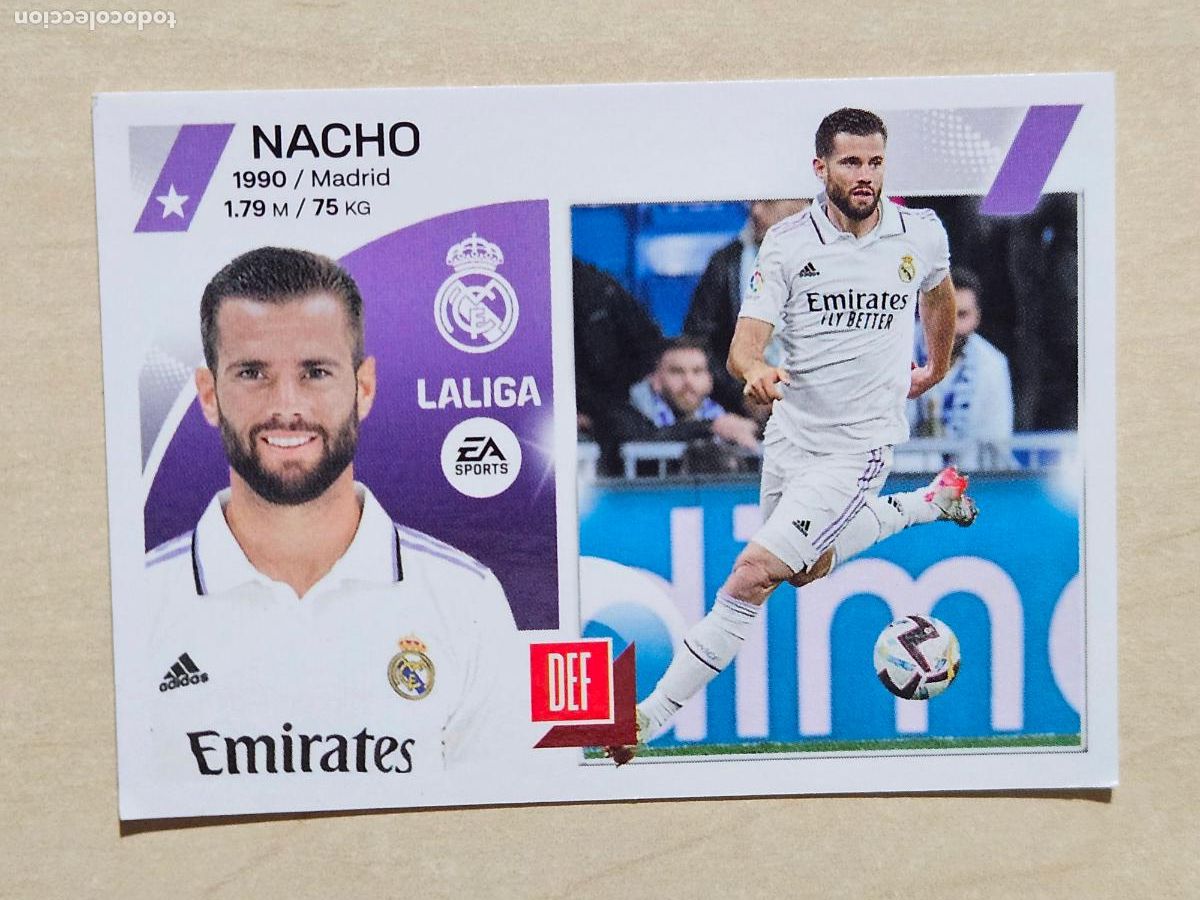 Cromos de F&uacute;tbol: 10A NACHO - CROMO - ESTE 2023 2024 - 23 24 - CROMO SIN PEGAR - REAL MADRID