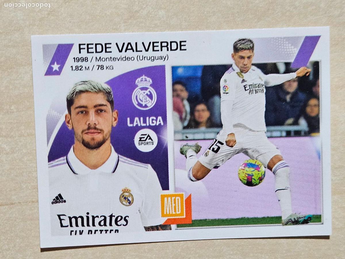 Cromos de F&uacute;tbol: 16 FEDE VALVERDE - CROMO - ESTE 2023 2024 - 23 24 - CROMO SIN PEGAR - REAL MADRID
