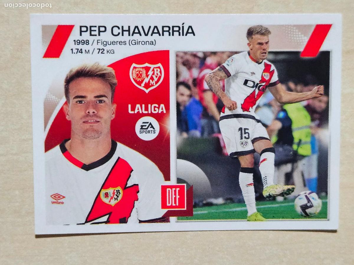 Fu&szlig;ball-Sticker: 9 PEP ECHEVARRIA - CROMO - ESTE 2023 2024 - 23 24 - CROMO SIN PEGAR - RAYO VALLECANO