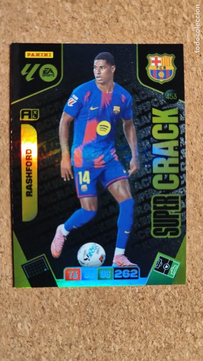 Cromos de F&uacute;tbol: ADRENALYN XL LA LIGA 2025/26 CARD SUPER CRACK RASHFORD FC BARCELONA # 453 PANINI