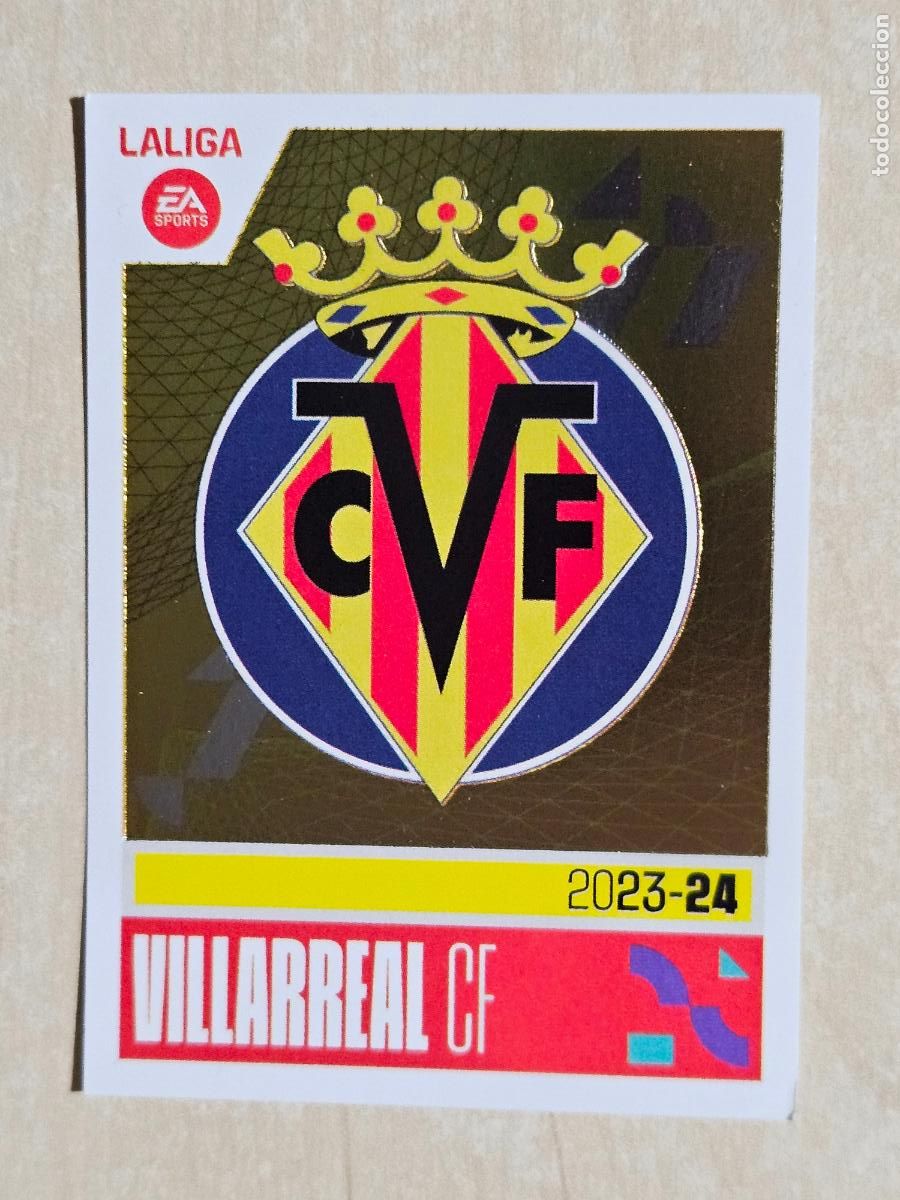 Cromos de F&uacute;tbol: 1 ESCUDO - CROMO - ESTE 2023 2024 - 23 24 - CROMO SIN PEGAR - VILLARREAL