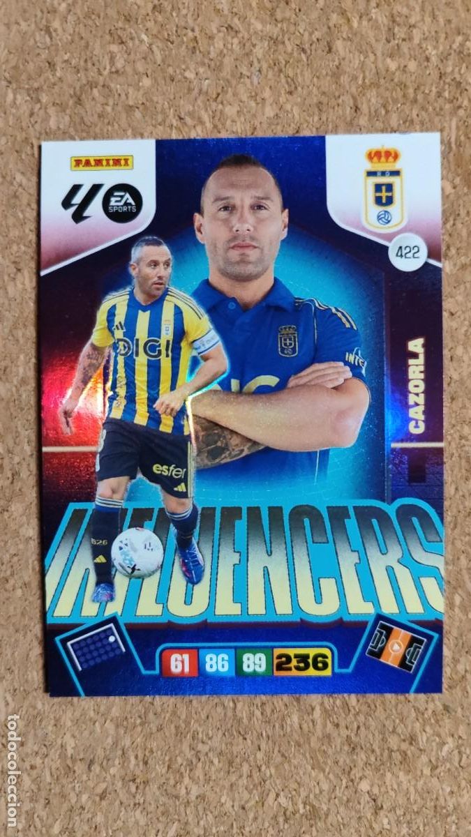 Cromos de F&uacute;tbol: ADRENALYN XL LA LIGA 2025/26 CARD INFLUENCERS CAZORLA OVIEDO # 422 PANINI