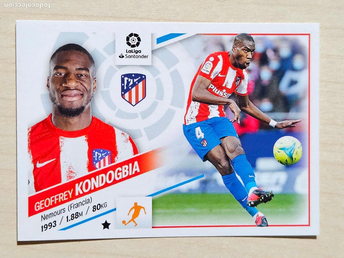 Fu&szlig;ball-Sticker: CROMO N&ordm; 13 KONDOGBIA - ESTE 2022 23 - 22 23 - CROMO SIN PEGAR - ATLETICO DE MADRID