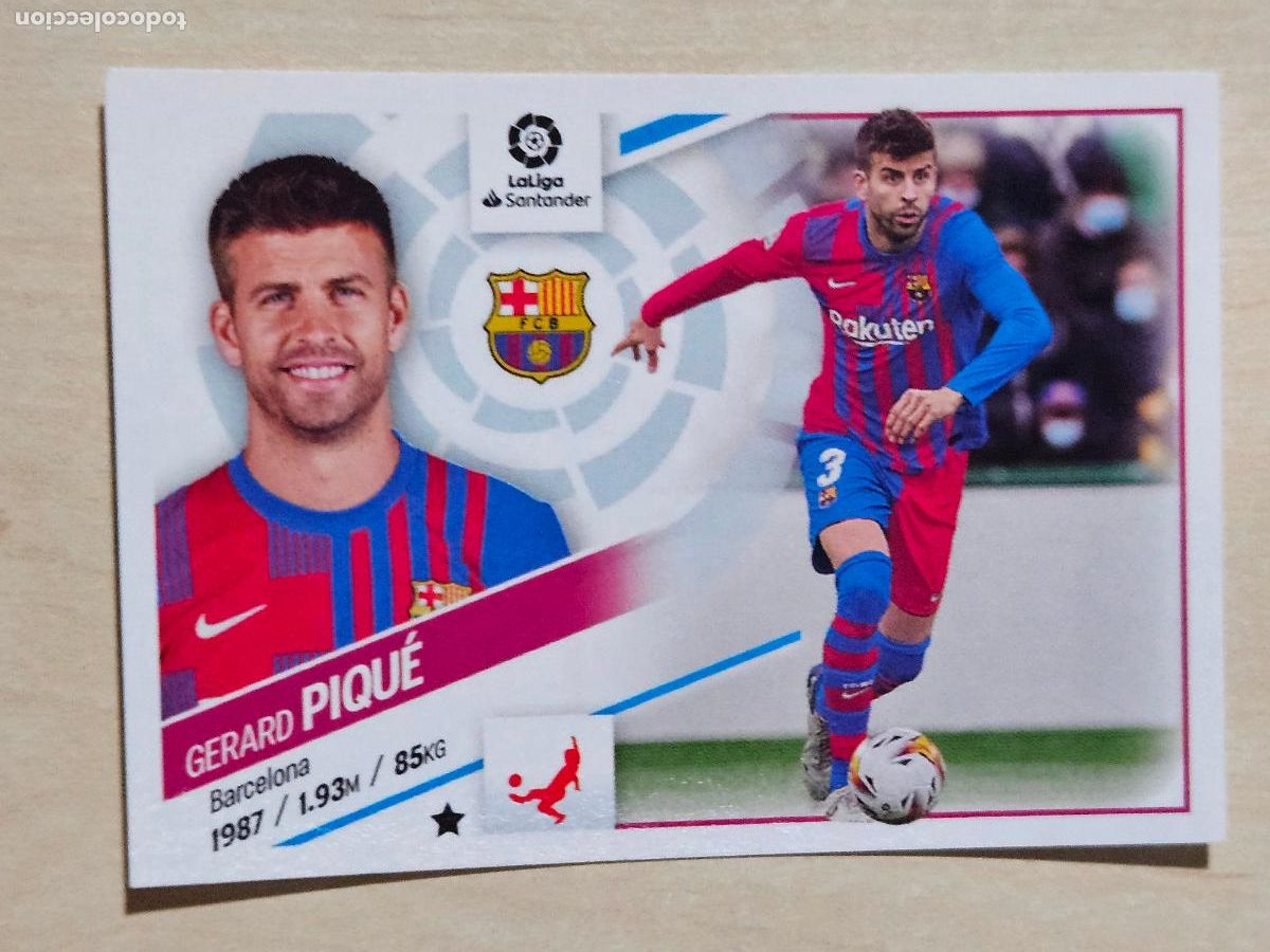 Fu&szlig;ball-Sticker: CROMO N&ordm; 8 PIQUE - ESTE 2022 23 - 22 23 - CROMO SIN PEGAR - BARCELONA
