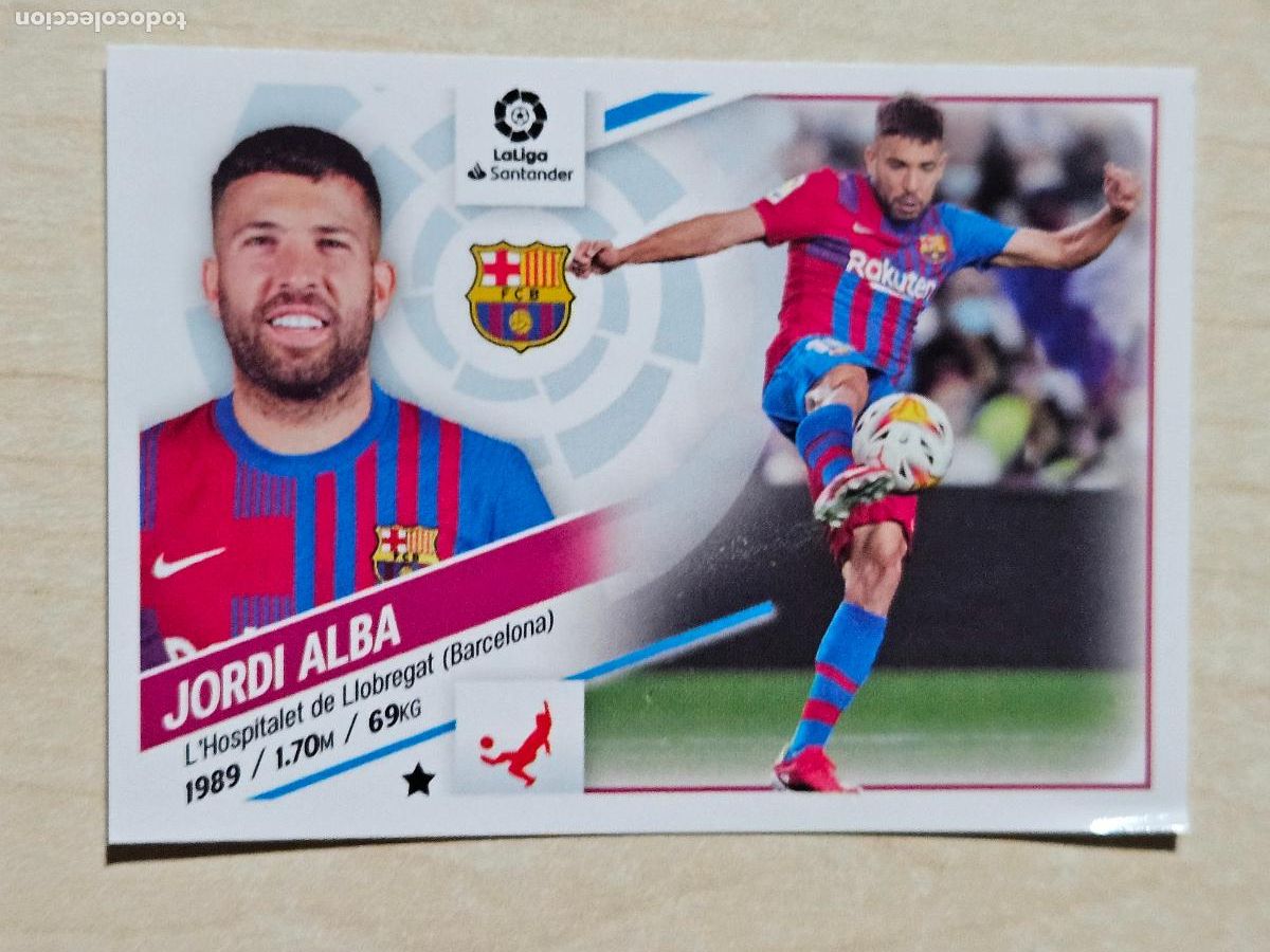 Fu&szlig;ball-Sticker: CROMO N&ordm; 10 JORDI ALBA - ESTE 2022 23 - 22 23 - CROMO SIN PEGAR - BARCELONA