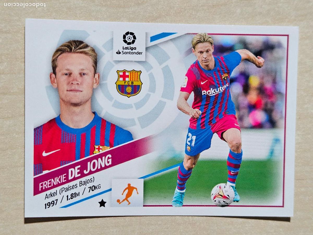 Fu&szlig;ball-Sticker: CROMO N&ordm; 12 DE JONG - ESTE 2022 23 - 22 23 - CROMO SIN PEGAR - BARCELONA