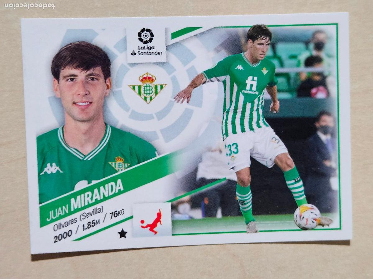 Cromos de Futebol: CROMO N&ordm; 10 MIRANDA - ESTE 2022 23 - 22 23 - CROMO SIN PEGAR - REAL BETIS