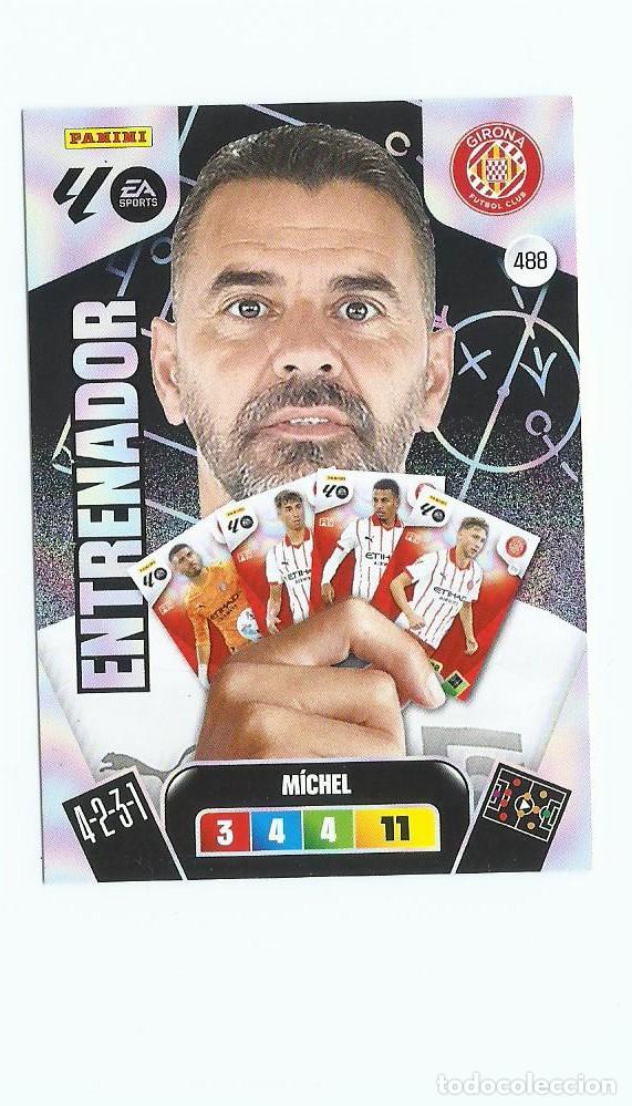 Football Stickers: ADRENALYN 2025/2026 488 MICHEL GIRONA &rdquo;&rdquo;&rdquo;ENTRENADOR &rdquo;&rdquo; , NUEVO PERFECTO