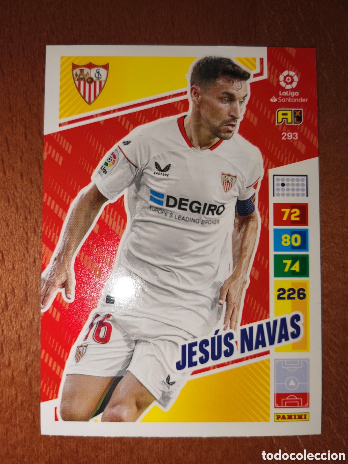 Fu&szlig;ball-Sticker: Jes&uacute;s Navas n&deg;293 Adrenalyn XL 22/23 Sevilla