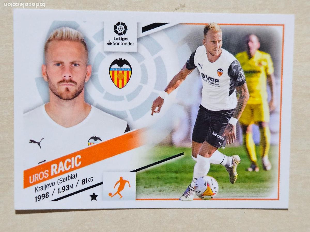 Cromos de F&uacute;tbol: CROMO N&ordm; 13 RACIC - ESTE 2022 23 - 22 23 - CROMO SIN PEGAR - VALENCIA