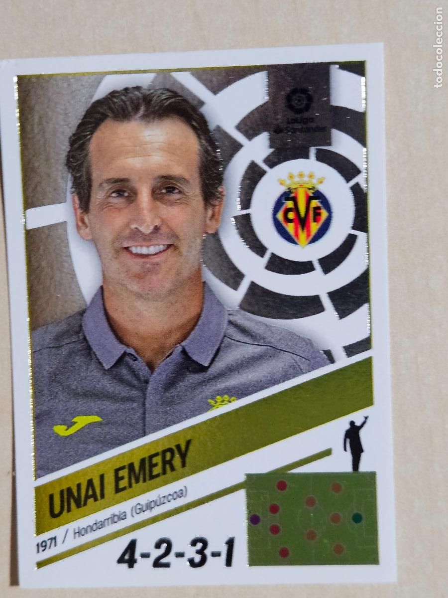 Cartes &agrave; collectionner de Football: CROMO N&ordm; 2 UNAI EMERY - ESTE 2022 23 - 22 23 - CROMO SIN PEGAR - VILLARREAL