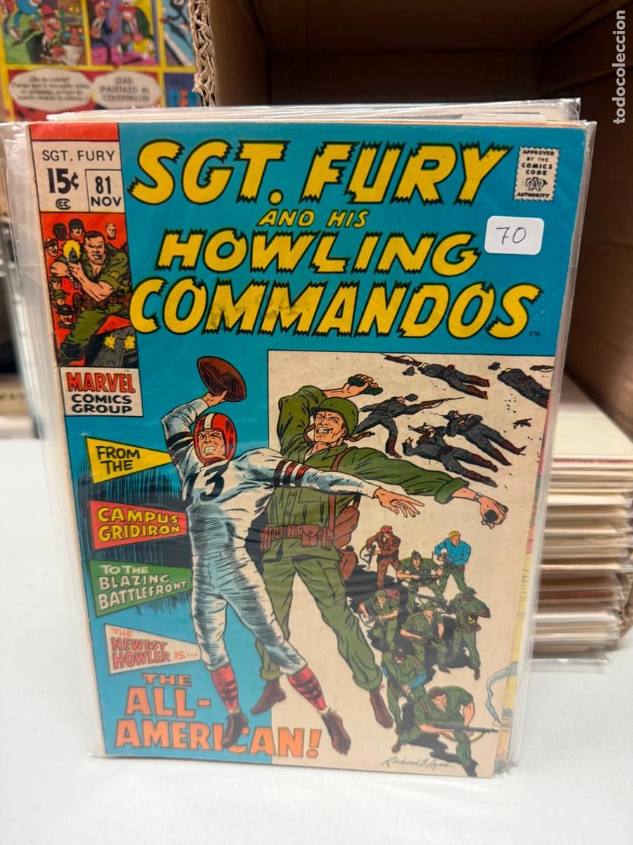 Cromos de F&uacute;tbol: SGT. FURY AND IS COMMANDOS MARVEL COMICS NUMERO 81