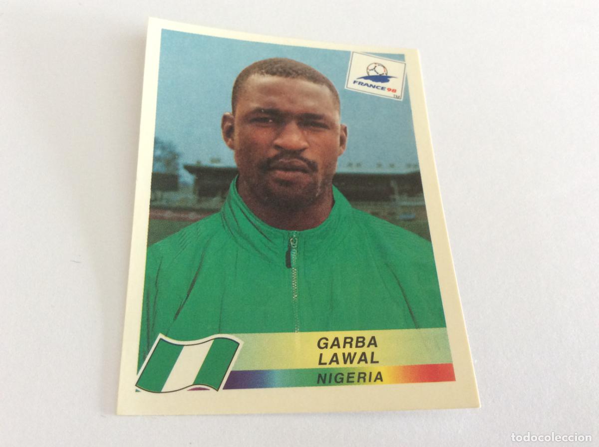 Cromos de F&uacute;tbol: 254 Garba Lawal Nigeria CROMO STICKER Francia 1998 PANINI