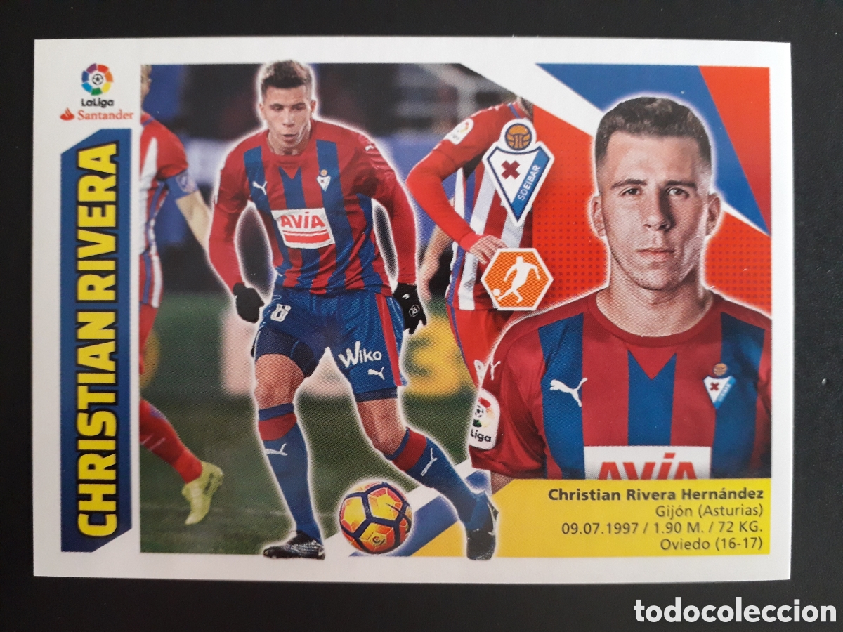 Cromos de F&uacute;tbol: CHRISTIAN RIVERA EIBAR N&deg; 10 B ED ESTE 2017 2018 17 18 SIN PEGAR PEDIDO M&Iacute;NIMO 3&euro;