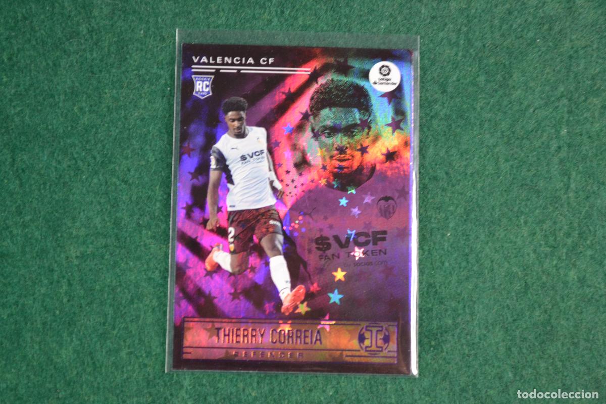 Cromos de Futebol: PANINI CHRONICLES LA LIGA 2021-22 - PARALELA PURPLE ASTRO THIERRY CORREIA (VALENCIA) SERIE ILLUSIONS