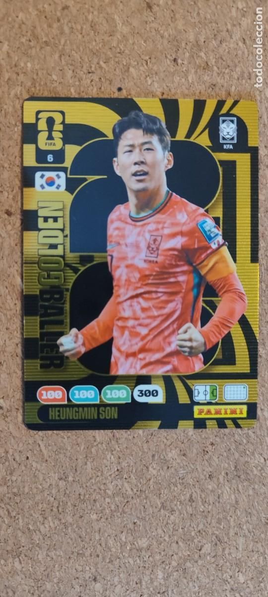 Cromos de Futebol: ADRENALYN XL FIFA WORLD CUP 2026 CARD GOLDEN BALLER SON KOREA # 6 PANINI