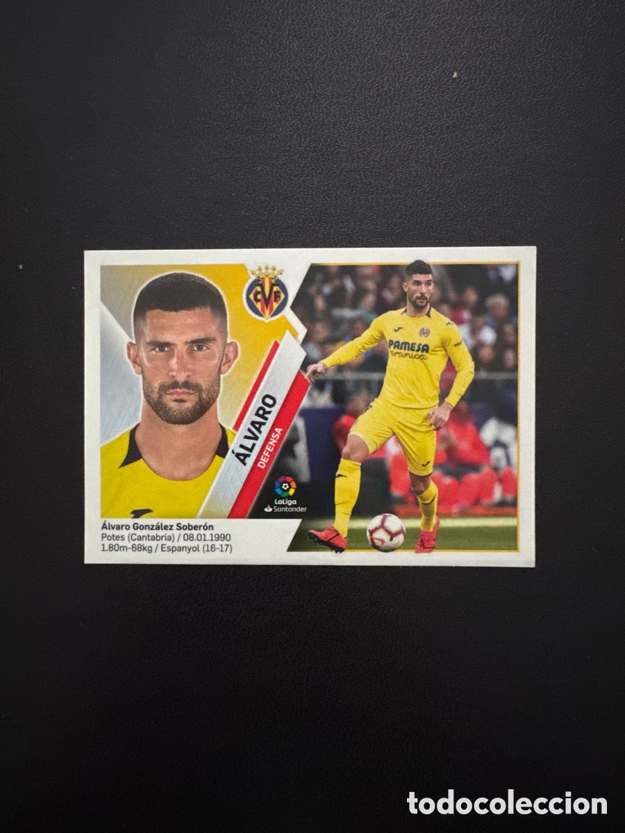 Fu&szlig;ball-Sticker: &Aacute;LVARO VILLARREAL N&Uacute;MERO 4 LIGA ESTE 2019 2020