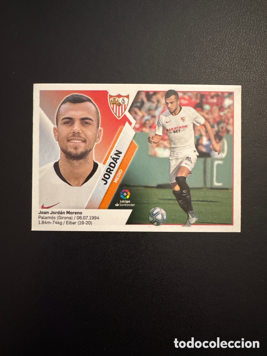 Fu&szlig;ball-Sticker: JORD&Aacute;N &Uacute;LTIMOS FICHAJES N&Uacute;MERO 8 LIGA ESTE 2019 2020