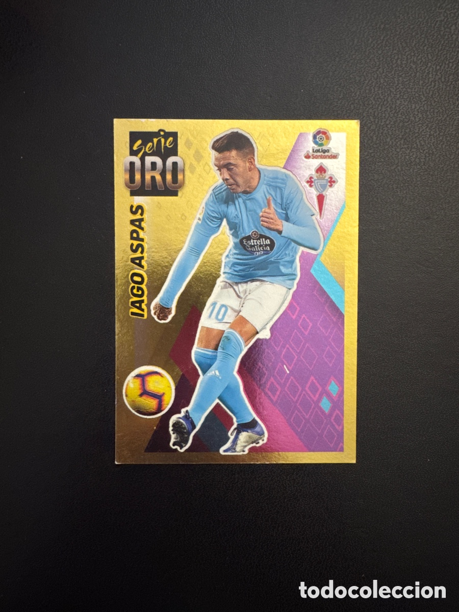 Fu&szlig;ball-Sticker: IAGO ASPAS SERIE ORO N&Uacute;MERO 2 LIGA ESTE 2019 2020