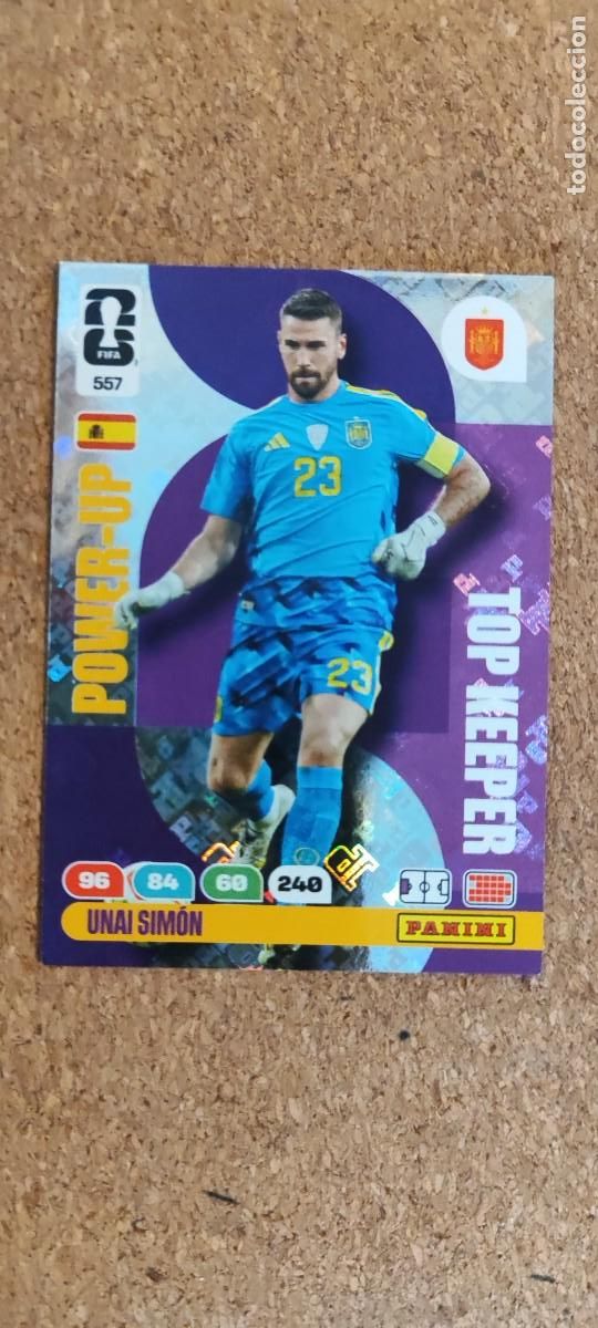 Cromos de F&uacute;tbol: ADRENALYN XL FIFA WORLD CUP 2026 CARD POWER-UP UANI SIMON ESPA&Ntilde;A # 557 PANINI