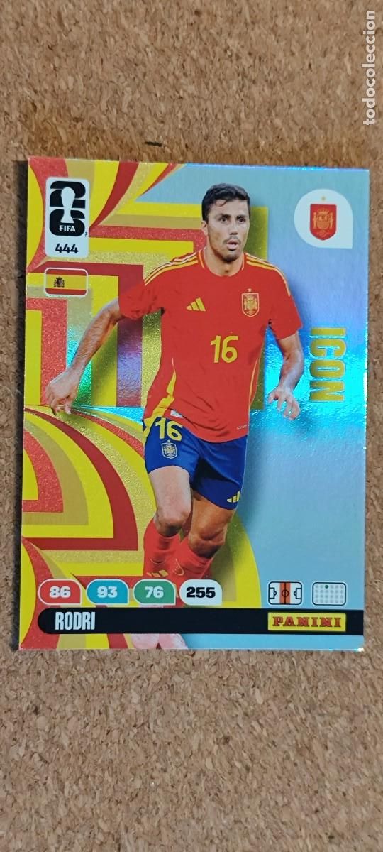 Cartes &agrave; collectionner de Football: ADRENALYN XL FIFA WORLD CUP 2026 CARD ICON RODRI ESPA&Ntilde;A # 444 PANINI