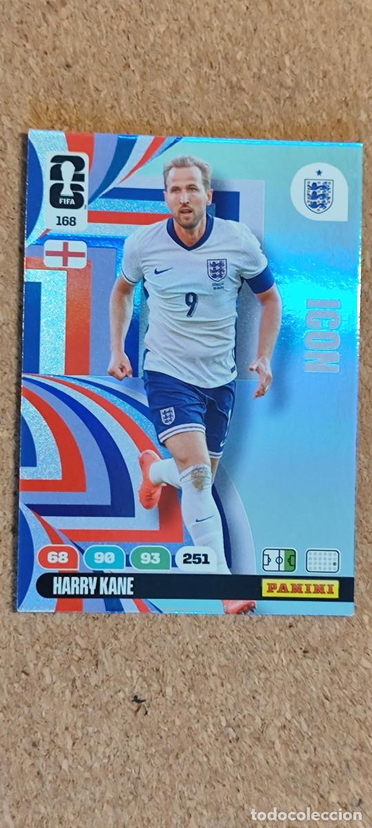 Cromos de F&uacute;tbol: ADRENALYN XL FIFA WORLD CUP 2026 CARD ICON HARRY KANE INGLATERRA # 168 PANINI